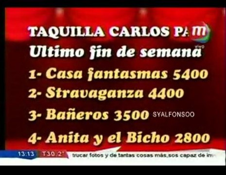 Casa Fantasma va primero (los números de Carlos Paz) en BDV - 05 de Enero
