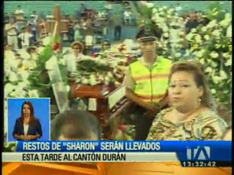 Restos de Sharon “La Hechicera” serán llevados al cantón Durán esta tarde