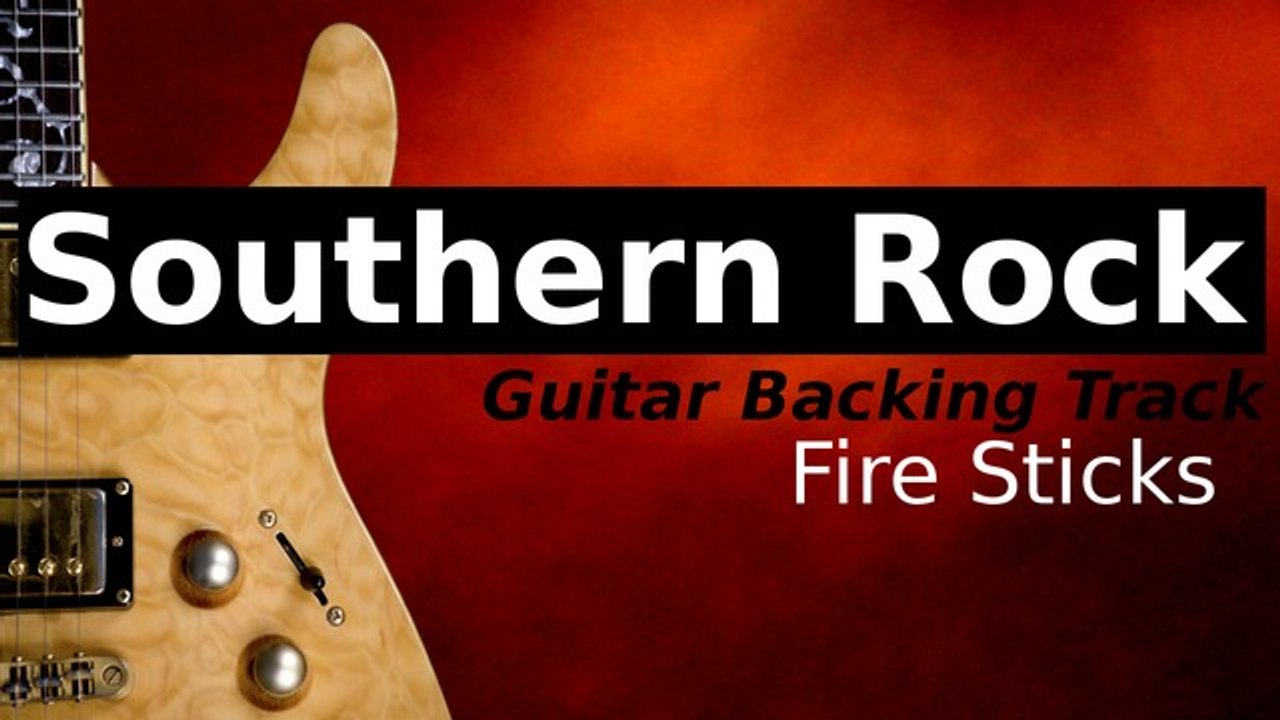 SOUTHERN ROCK Guitar Backing Track in D Minor - Fire Sticks