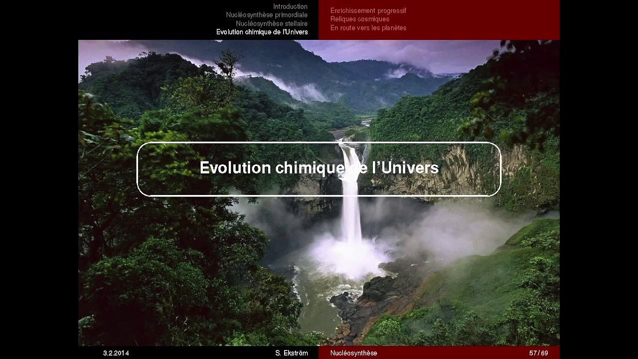 Evolution stellaire et nucléosynthèse par S. Ekstrom (Partie 2)