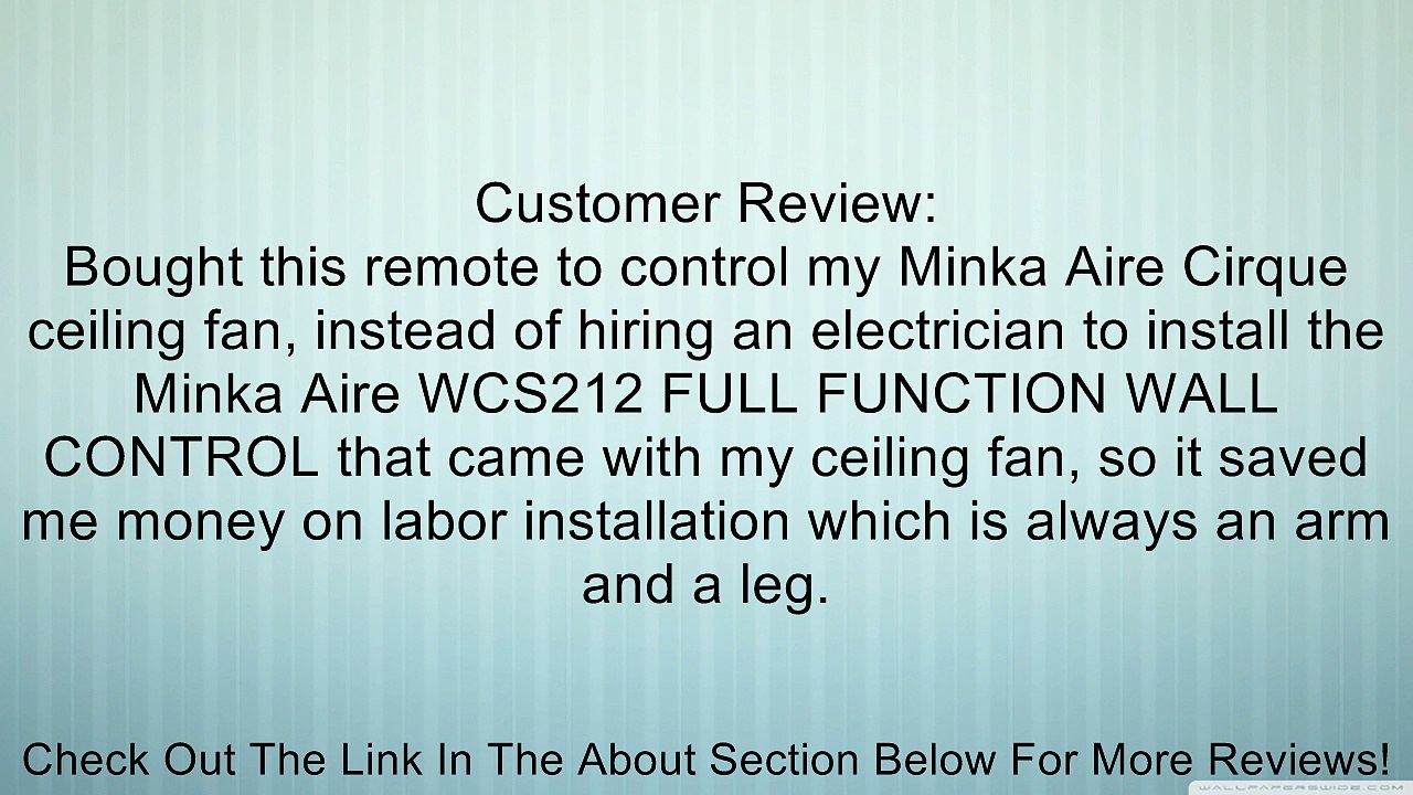 Minka Aire RCS212 Hand Held AireControl Remote System - Flat White Review