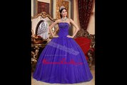 dreamy multi color strapless quinceanera gown with appliques and beading