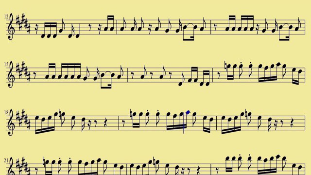 [ Bari Sax ] Talk Dirty - Jason Derulo I - downloadsheetmusic.com.br