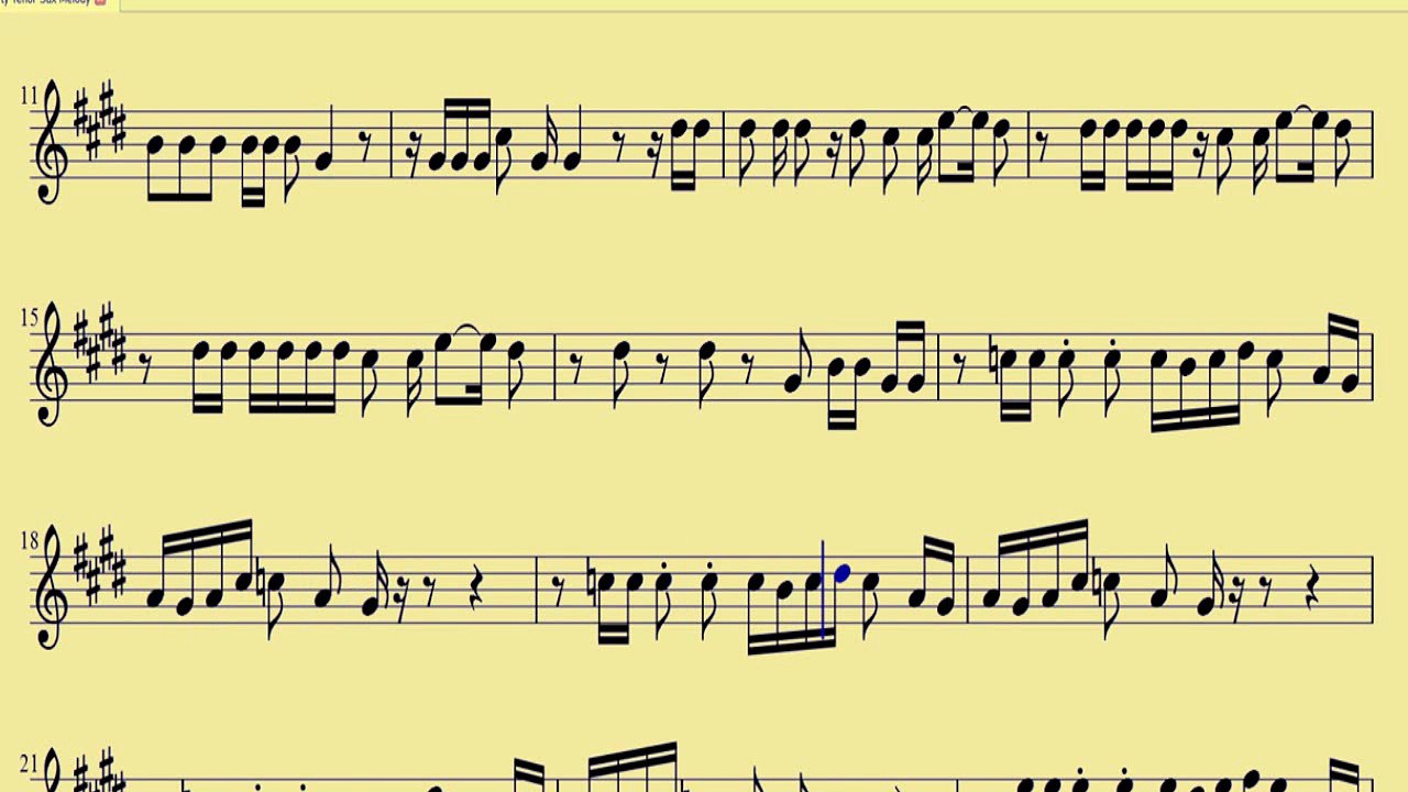 [ Tenor Sax ] Talk Dirty - Jason Derulo I - www.downloadsheetmusic.com.br