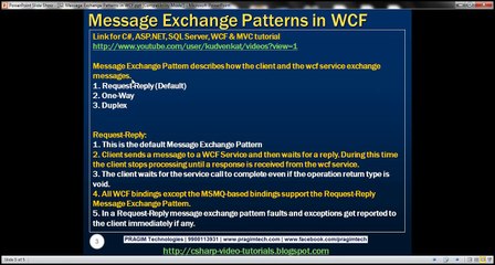 Part 32   Message Exchange Patterns in WCF