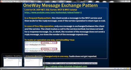 Part 33   OneWay Message Exchange Pattern in WCF
