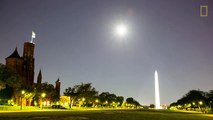 Time-Lapse Blood Moon Over the National Mall