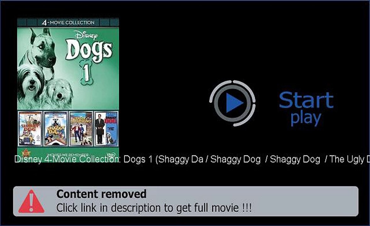 Play Disney 4-Movie Collection: Dogs 1 (Shaggy Da / Shaggy Dog  / Shaggy Dog  / The Ugly Dachshund) Movie Download Now