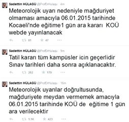 Kocaeli'de Okullar Tatil