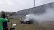Destroy a car with fireworks for new year's eve. Crazy...