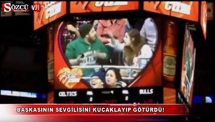 Başkasının sevgilisini kucaklayıp götürdü!
