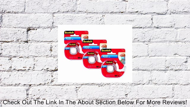 Scotch Removable Poster Tape, 3/4 x 150 Inches, 3 Pack Review