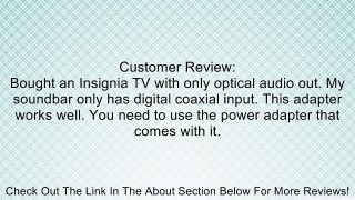 RadioShack Toslink To Digital Coax Converter 1500059 Review