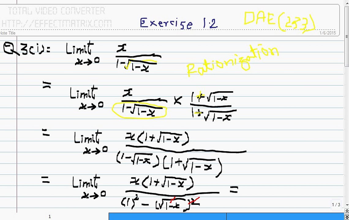 DAE_CALCULAS_EXERCISE_2.1_Q_3_PART_1