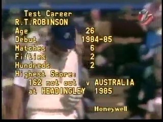 Ian Botham, Tim Robinson, Downton, hammers Jeff Thomson, Craig McDermott