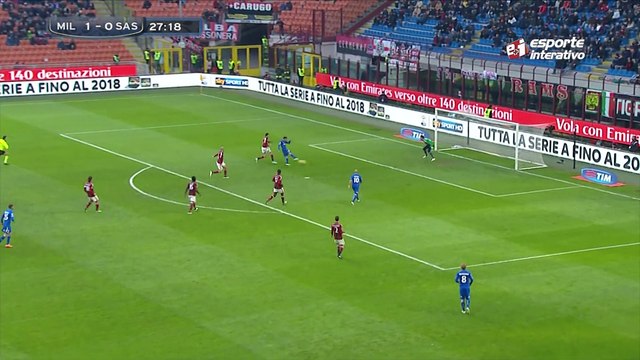 Em bela jogada coletiva, o Sassuolo empata com gol de Sansone