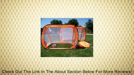 Two 6x4 Ft. Orange Pop up Foldable Soccer Goals, Portable W/carry Case, Durable Pass Soccer Goal Pair. Training Aid. Review