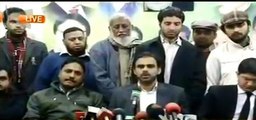 PMLN Press Conference Son of Ayaz saddiq  NA 122 Imran Khan VS Ayaz Saddiq 06-01-2015