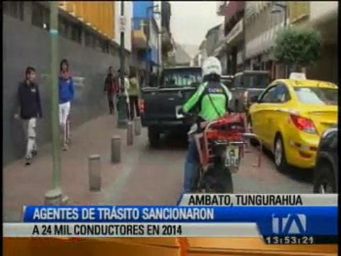 24 mil conductores fueron sancionados en 2014 en Ambato