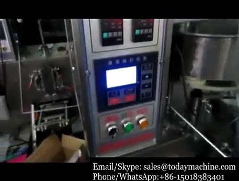 Seasoning powder bag packing machine,Bean or Children Food Triangle Bag Packaging Machine~1