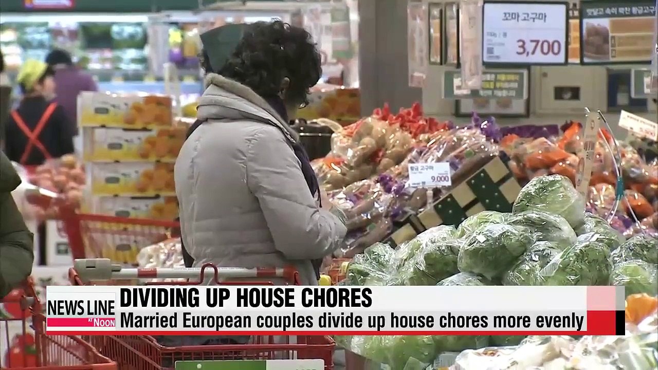 Married Korean couples are not dividing up household chores as evenly as European counterparts