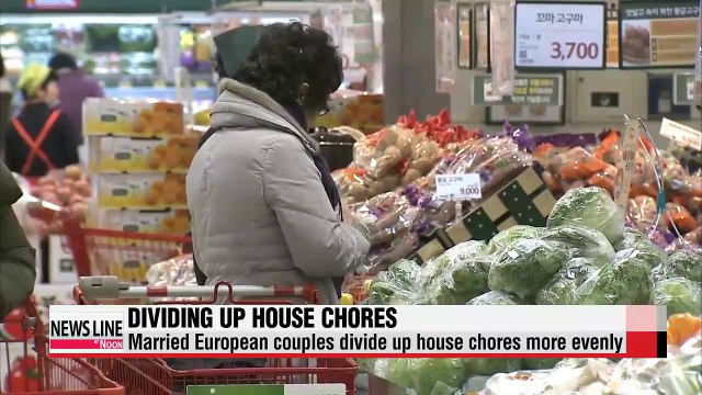 Married Korean couples are not dividing up household chores as evenly as European counterparts