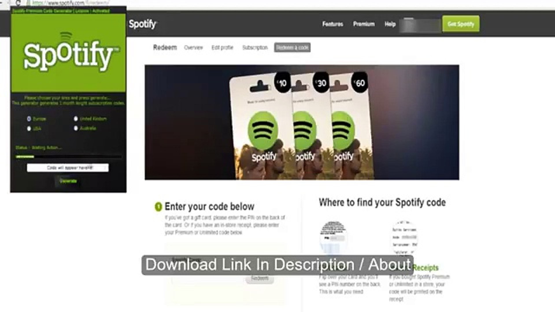 ⁣Spotify Premium Code Generator [TOOL]
