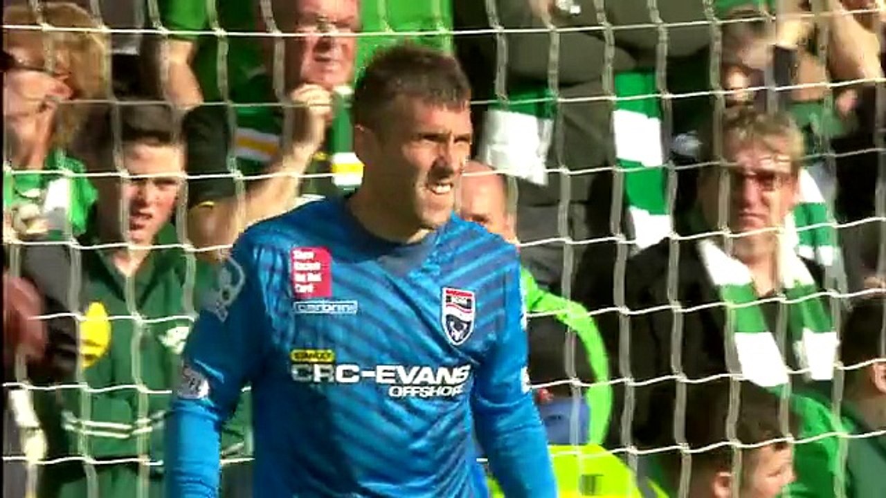 Guidetti beats offside trap to score and salute!