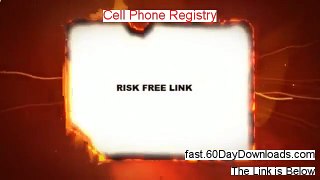 Cell Phone Registry - Cell Phone Registry Free