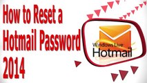 How to Reset a Hotmail Password 2014-15 | Hotmail Technical Support USA,Canada