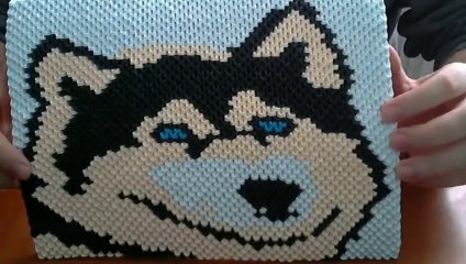 How to make 3d Origami wolf painting