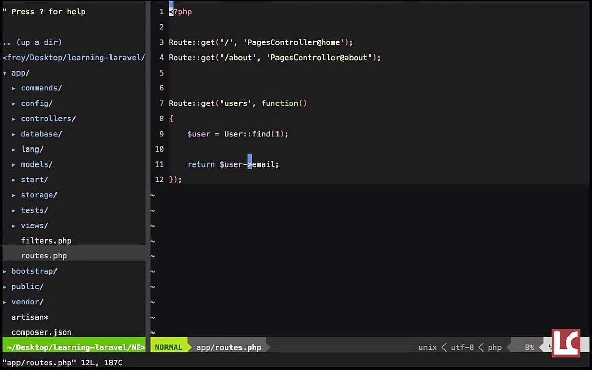 Laravel 4 - 4 - Database Access