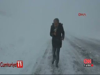 Tunceli- Erzincan yolunda muhabirin zor anları