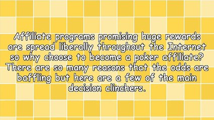 Poker Affiliate Program: Top Reasons To Sign Up And Promote