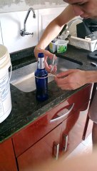 Transformer une bouteille en verre à boire