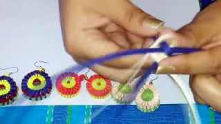 2. How to make Paper Weaving Earrings in 2 colors