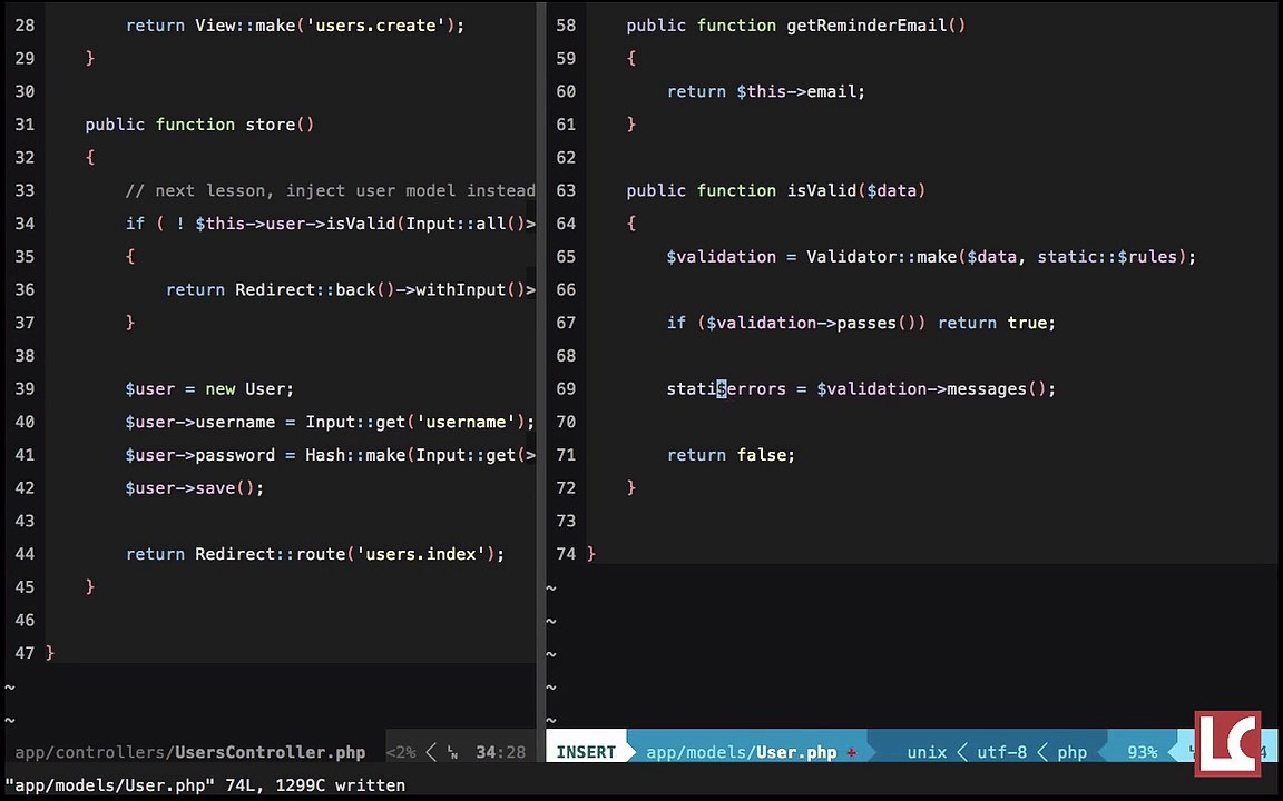 Laravel 4 - 13 - Refactoring