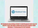 HP EliteBook Folio 9470m E1Y62UT 14 LED Ultrabook Intel Core i5-3437U 1.9 GHz 4GB DDR3 256GB