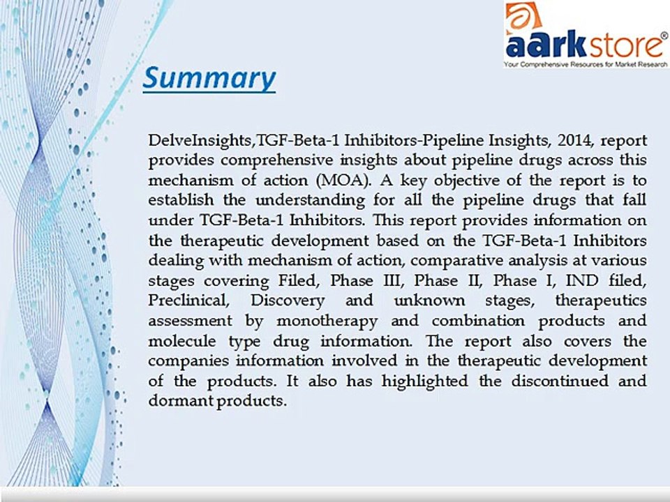 Aarkstore - TGF-Beta-1 Inhibitors -Pipeline Insights, 2014