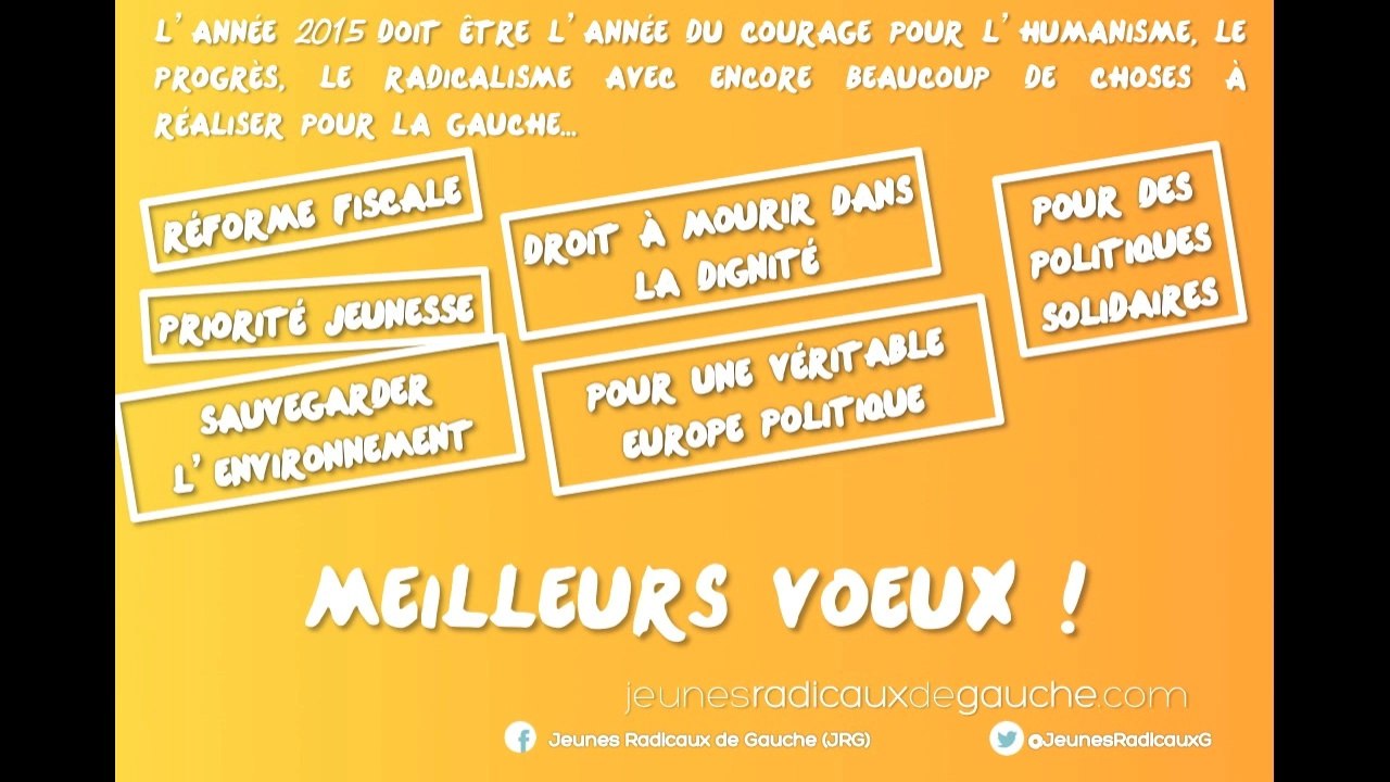 Voeux 2015 des Jeunes Radicaux de Gauche