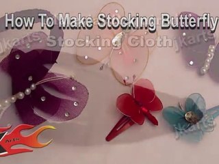 DIY How to make Stocking Butterfly - JK Arts 093