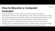 How to Become a Computer Animator