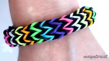 Pulsera de gomitas Zigzag multicolor (SIN TELAR-CON TENEDORES - NO LOOM) (1)