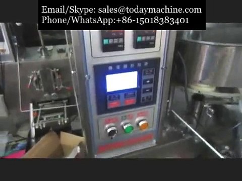 Seasoning powder bag packing machine,Bean or Children Food Triangle Bag Packaging Machine~1