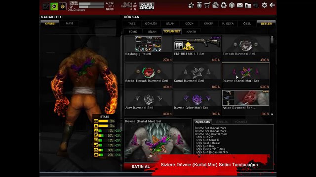 Dövme(Kartal-Mor) Set - Wolfteam Joygame