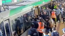 Amazing People - A Guy almost killed on train station - People help him escape from becoming victim