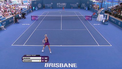Brisbane - Suarez Navarro file en quarts