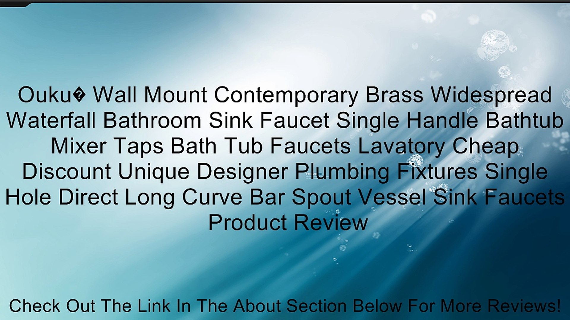 Ouku Wall Mount Contemporary Brass Widespread Waterfall Bathroom
