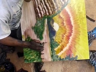 Le talent de cet homme qui peint avec ses mains va vous impressionner !