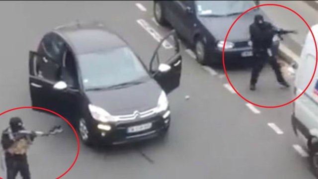 Moment of Shooting on Charlie Hebdo Satirical Magazine Office, At Least 12 People Killed